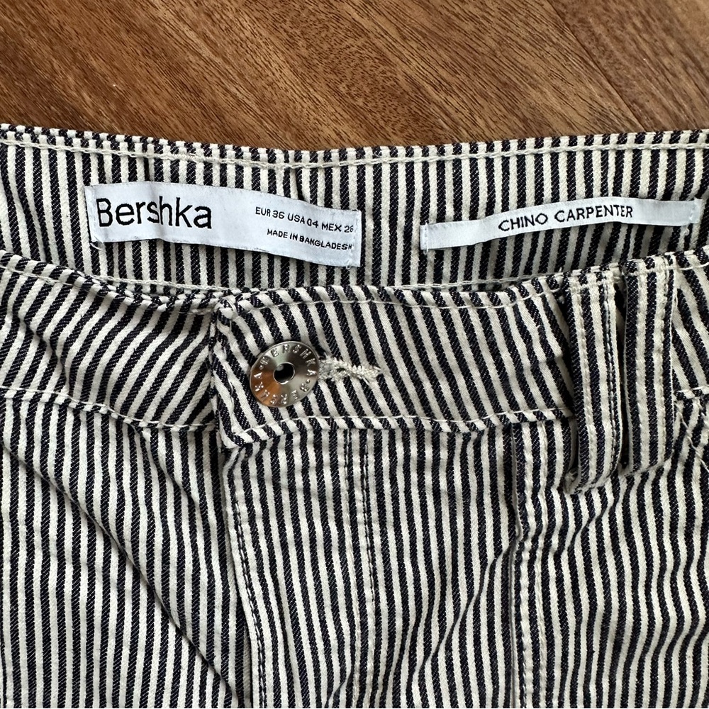Bershka Striped Carpenter Chino Pants - Picture 4 of 9